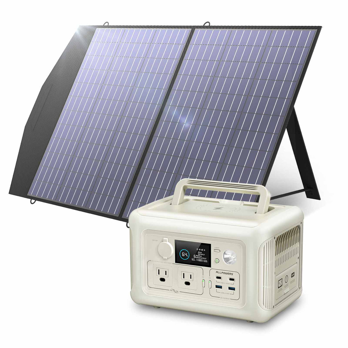 ALLPOWERS R600 + 100W Solar Panel | 600W Solar Generator Kit