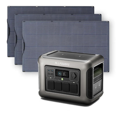 ALLPOWERS Solar Generator Kit 1600W (R1500 LITE + SF200 200W Flexible Solar Panel)