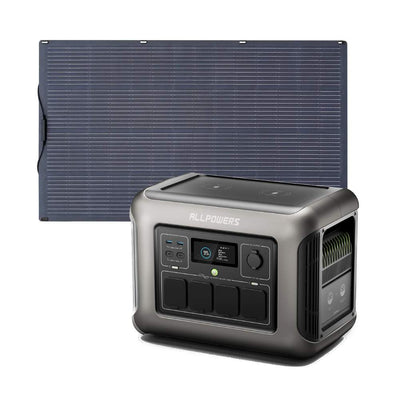 ALLPOWERS Solar Generator Kit 1600W (R1500 LITE + SF200 200W Flexible Solar Panel)