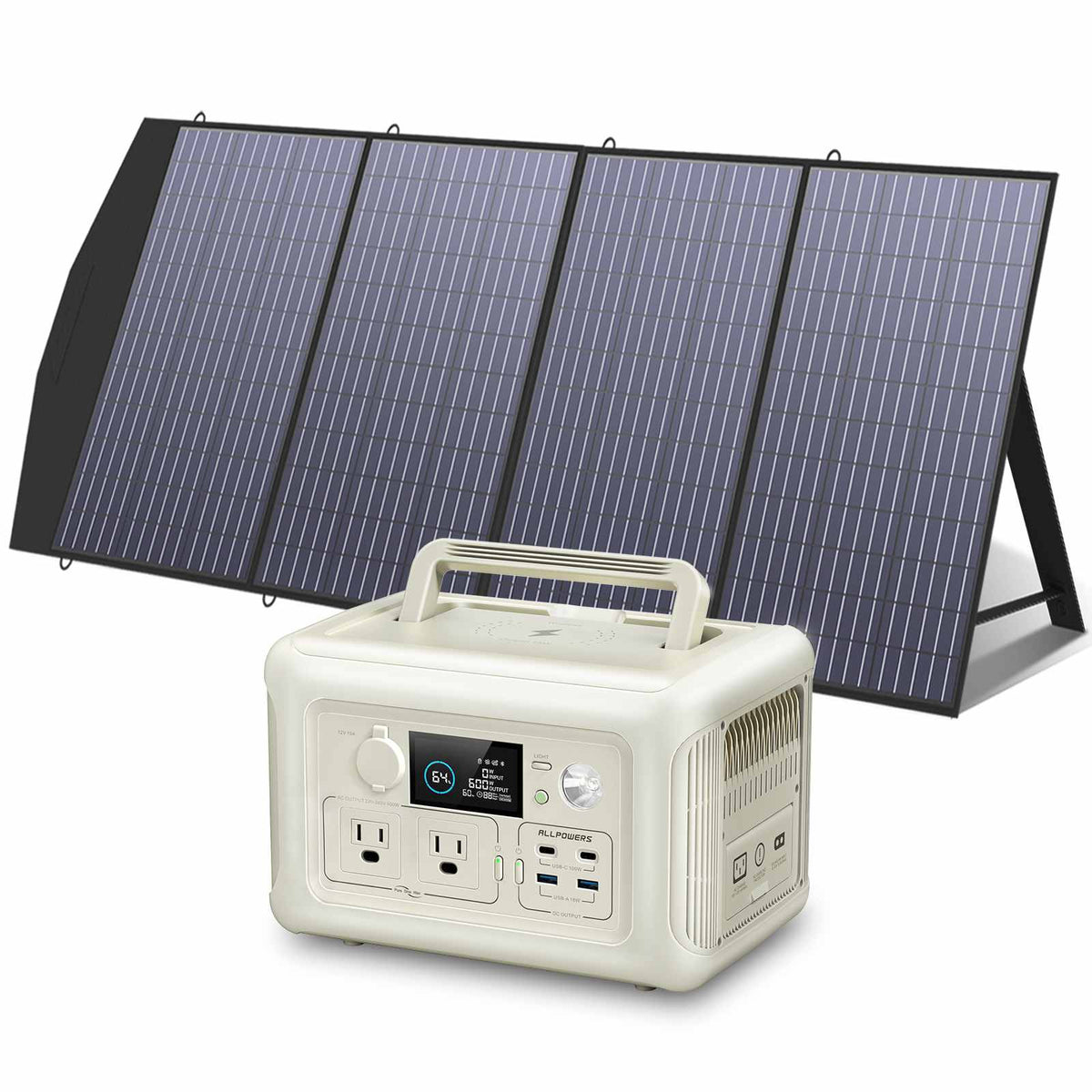 ALLPOWERS R600 + 200W Solar Panel | 600W Solar Generator Kit