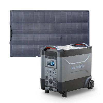 ALLPOWERS Solar Generator Kit 3600W (R4000 + SF200 200W Flexible Solar Panel)