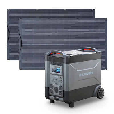 ALLPOWERS Solar Generator Kit 3600W (R4000 + SF200 200W Flexible Solar Panel)