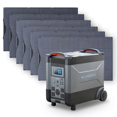 ALLPOWERS Solar Generator Kit 3600W (R4000 + SF200 200W Flexible Solar Panel)