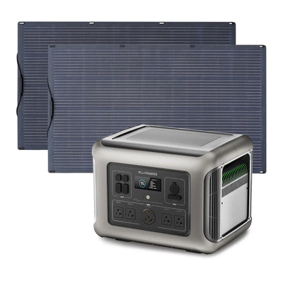 ALLPOWERS Solar Generator Kit 1600W (R1500 LITE + SF200 200W Flexible Solar Panel)