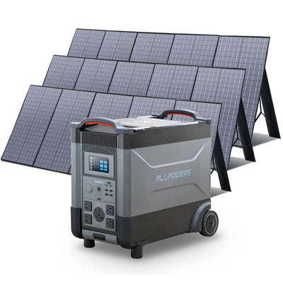 ALLPOWERS Solar Generator Kit 3600W (R4000 + SP037 400W  Solar Panel)