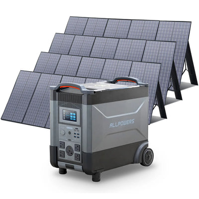 ALLPOWERS Solar Generator Kit 3600W (R4000 + SP037 400W  Solar Panel)